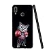 Pnakqil Funda Huawei P Smart Plus/Nova 3i Silicona Ultrafina Negra con Dibujos Diseño Antigolpes de Protector Piel Case Cover Cárcasa Fundas para Movil Huawei PSmart + / Nova3i, Boxeo de Gato