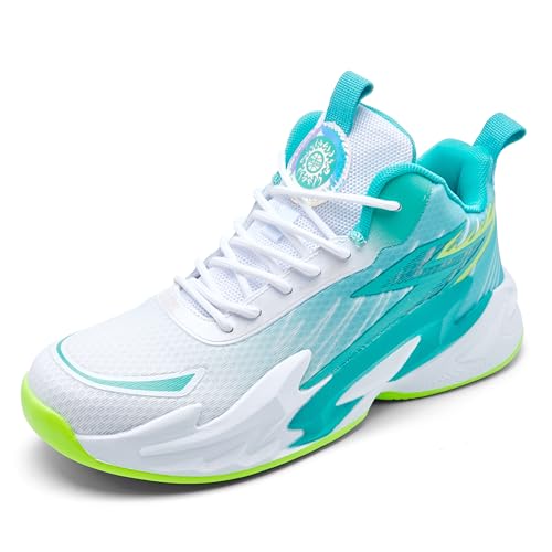 Men Graffiti Basketball Shoes High-Top Sports Shoes Anti-Slip Rubber Soles Indoor Outdoor Sports Running Training Streetwear