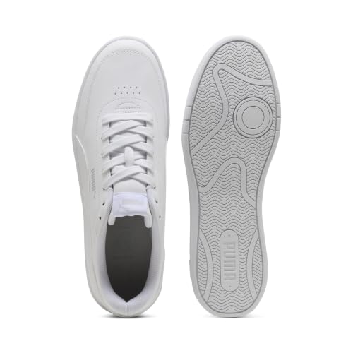 Puma Court Classic Clean Sneaker, Unisex, Weiß, Kühles Hellgrau, 11 UK – Ansicht 4
