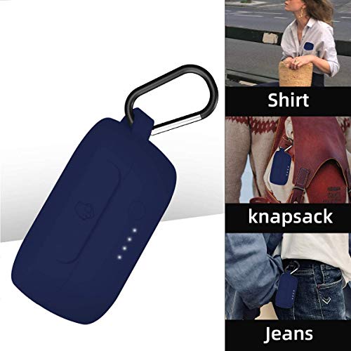 Compatible for Skullcandy Sesh,Giaogor Portable Silicone Case Anti-Lost & Shockproof Easy Carrying Protective Case with Keychain (Blue) - Image 4