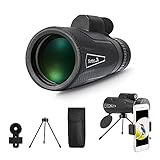 【Zoom monocular de 10 x 50 HD 】 El aumento del telescopio monocular Suntoo es de 10 aumentos. El diámetro del ocular: 23 mm, la apertura de la lente del objetivo es 50 mm, el campo de visión: 5.6. Más o menos 5 %. Distancia de pupila de salida: 12,8 mm. Lente K9. Lente totalmente revestida para garantizar una transmisión de luz y brillo superior. Transmisión de luz de hasta 99,5 %.