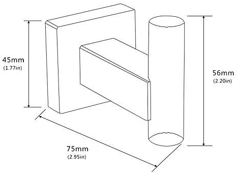 Miniatura 6 de GERZWY Gancho para ropa de baño, color negro mate, SUS 304, de acero inoxidable, para baño, cocina, garaje, resistente, contemporáneo, estilo hotel,