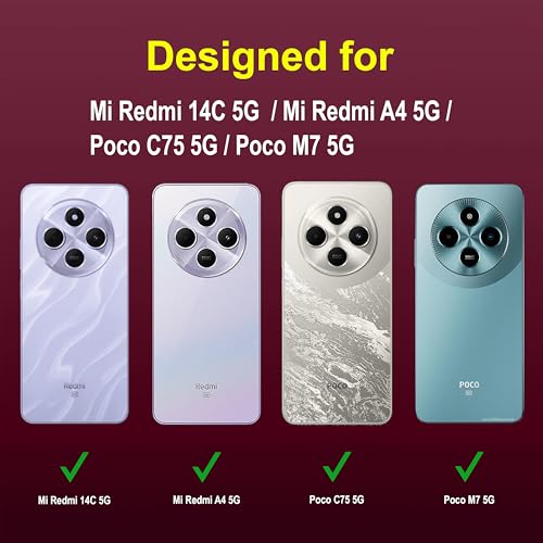 Image of Zapcase Back Case Cover for Mi Redmi 14C 5G | Compatible for Mi Redmi 14C 5G Back Cover | Liquid Silicon Magic Case with Camera Protection | Plum