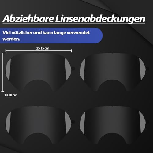 SZONEE 40 Stück Abziehbare Linsenabdeckung kompatibel für 3M 6885, 6000, 6700, 6800, 6900 Serie Gesichtsschutzabdeckung
