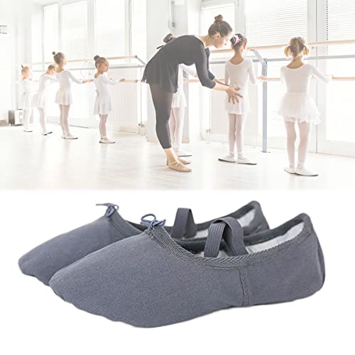 Chaussures de ballet en cuir anti-tache à semelles épaisses pour pieds sensibles de fillettes