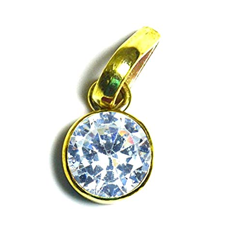 55Carat Brand Beautiful Cubic Zirconia Panchdhatu Pendant 3 Carat Gemstone Gold Plated Birthstone Locket