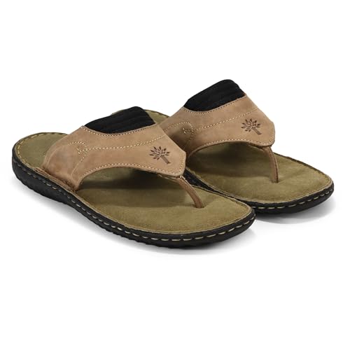 Image of Woodland Men Khaki Slippers