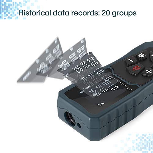 Digital Laser Distance Meter 197FT/ 60M,InLife Backlit LCD Laser Measure, Laser Measuring Device with Single-distance, Continuous, Area, Volume Measurement and Pythagorean Modes