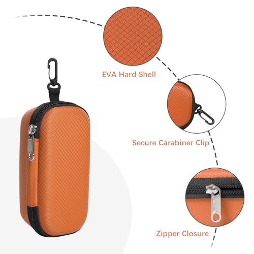 Image of Bukere Double Eyeglasses Case with Adjustable Slots, EVA Hard-shell Travel Dual Glasses Sunglasses Organizer for Men Women