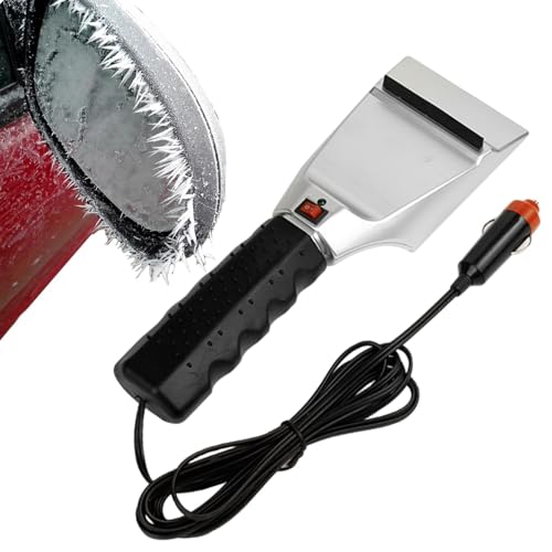 Rascador de hielo para calefacción de coche de invierno, raspador de hielo de ventana de 12 V, limpiador de nieve para coche, raspador de calefacción, herramienta de eliminación de nieve, pala de