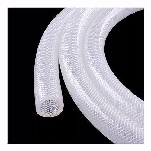 4mm 5 6 8 9 10 12 13 16 19mm Reticulated Silicone Hose, Thickened Food Grade High-temperature, Pressure Resistant, Explosion-proof Woven Fiber Hose, 1M (Color : 10x15mm)