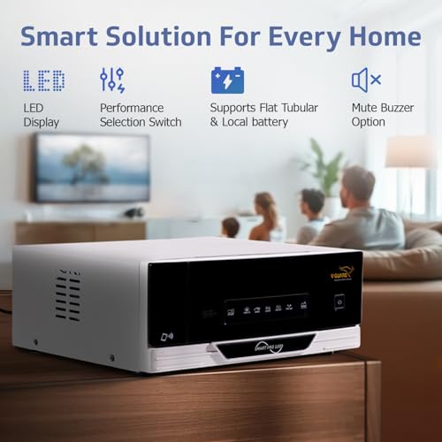 Image of V-Guard Inverter & Battery Combo (Smart Pro 1200 Inverter, VT 250 DLX (230 Ah Tall Tubular Battery)) for Home, Office & Shops