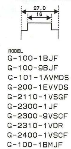 Miniatura 2 de g24 Correa de repuesto negra de 0.63 pulgadas para G100 G101 G200 G2110 G2300 GW2300 G2310 GW2310 G2400 G-2500 1V G2500 DW-9052  Gshock G-100 G-100