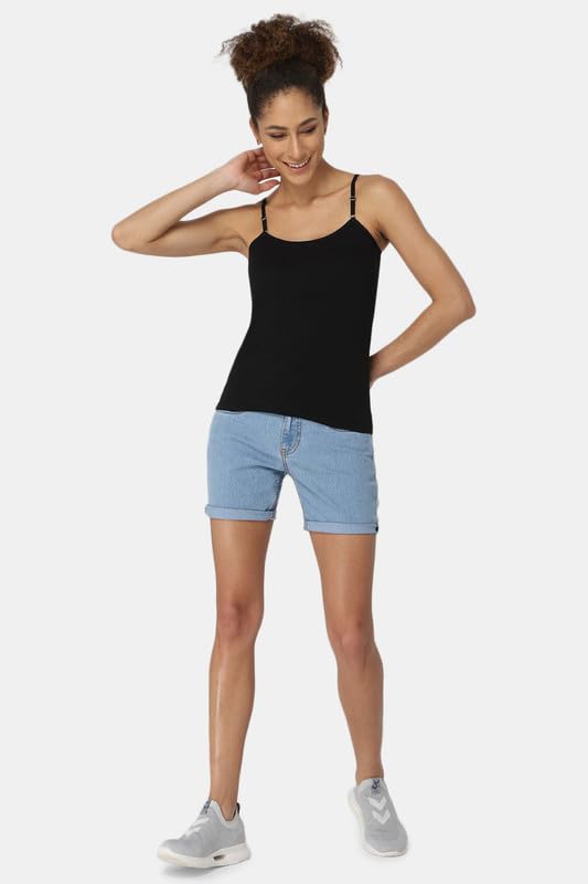 Image of Intimacy Cotton Camisole for Women with Adjustable Spaghetti Straps Comfortable Everyday Wear Camisole Slip for Women