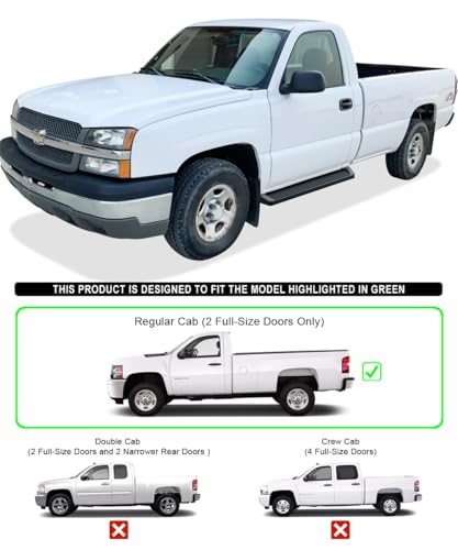 Estribos APS Running Boards 6in Negro para Silverado Sierra miniatura 2