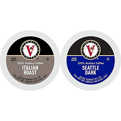 Victor Allen's Coffee Italian Roast and Seattle Dark Roast Coffee...