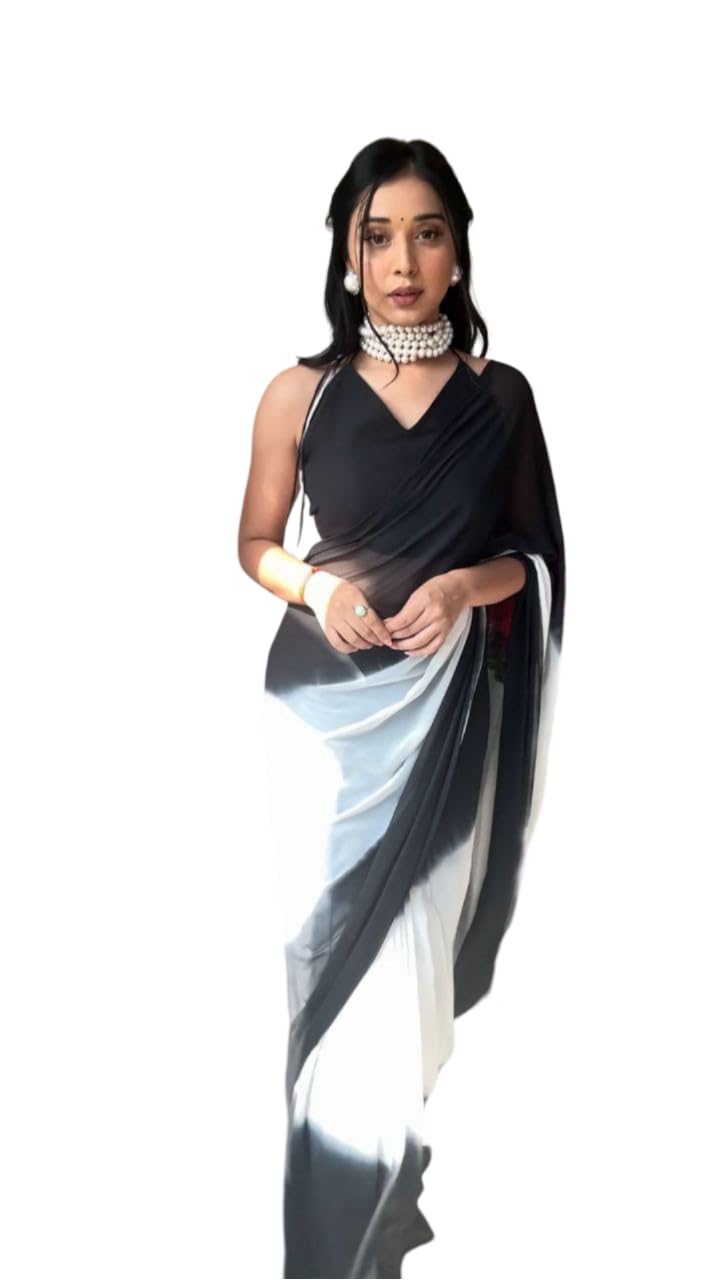 Alia bhatt Saree Rocky aur rani movie saree celebraty inspired sari Bollywood partywear Georgette Printed saree