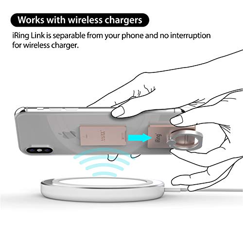 Iring Link, Made In Korea, Wireless Charging Friendly Phone Holder - Cell Phone Ring Grip Finger Holder And Stand Compatible With Iphone, Galaxy, And Other Smartphones.(Rose Gold) #TOP3