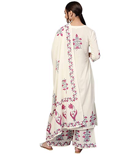 Image of ishin Women's Rayon Burgundy Embellished A-Line Kurta set With Skirt