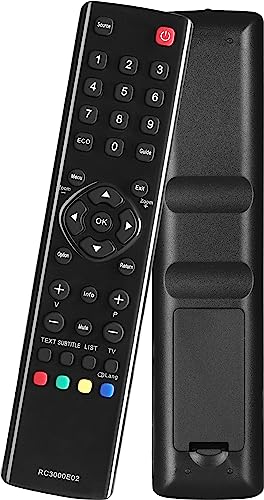 RC3000E02 - Telecomando di ricambio per televisore TCL LED LCD TV L19E4103 L40E3000F L40E5200F L46E5300F L48F3300F L24D3260F L24D3270 L32D32660 0 L32 M11PVR L40M11FPVR L32P60U L40P60UF RC2000E01 L42E5300F L40E3005F