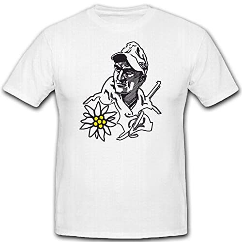 T-Shirt Chasseur de Montagne Bundeswehr BW Edelweiss Infanterie Blanc 3XL