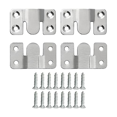Image of Interlock Hanging Buckle,wall brackets, 2 /4pcs Headboard Wall Picture Hanger Display Hook Stainless Steel Interlocking Flush Mount Bracket Photo Frame Hardware ( Color : 4pcs , Size : 30*53mm ) ( Colo