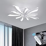 Deckrico Ceiling Light Fixture Acrylic LED Chandelier with Remote Control Surface Mounted Modern Cei