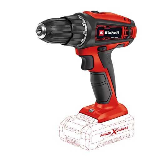 Einhell Perceuse-visseuse sans fil TC-AS 18 Li-Solo (lithium-ion 18 V, 2 vitesses, 21 réglages de couple, avec lumière LED)