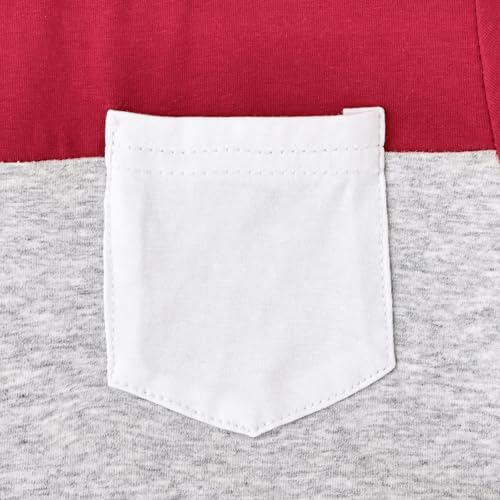 Image of Toddler Boy Clothes Baby Summer Outfit Patchwork Tee Shorts 12M-4T | Soft Patchwork Tee, Pocket Shorts With Stretch Waistband, Breathable For Summer Play, Machine Washable