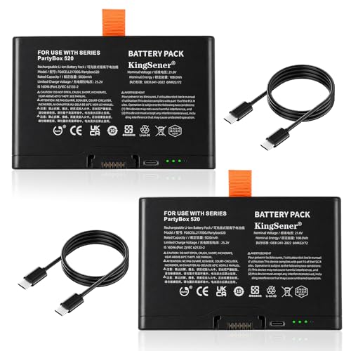 KingSener 2PCS Ersatzakku FG6CELL21700G für JBL PartyBox 720 PartyBox 520 Boombox 4 Battery 600 | 5000mAh 21 6V 108Wh Li-Ion