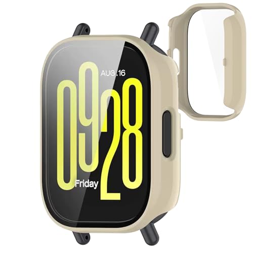 JXRICH �Ή� xiaomi redmi watch 5 lite �P�[�X �Ή� �y�� PC+�����K���X �V���I�~ Redmi Watch 5 Lite �p �ی�J�o�[ �����x �����ȒP �ϏՌ� �S�ʕی� Redmi Watch 5 Lite �J�o�[��