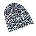 QHWLR Silver fish scale print Fashion Knit Hat Casual beanie hat Unisex Hat sports hat Headwear Elastic travel