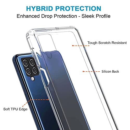 Image of WOW IMAGINE Transparent Back Case Cover for Samsung Galaxy M33 5G | Full Device & Camera Protection Shockproof TPU Silicone Back Cover Case - Transparent