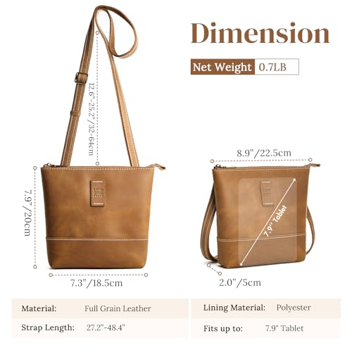 S-ZONE Leather Crossbody Bags for Women Small Over the Shoulder Purses and Handbags Trendy4