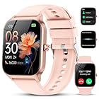 CASCHO Montre Connectée Femme Homme, 1.85" HD Smartwatch, 115+ Modes, Sport Tracker avec téléphonie Bluetooth,Montre Podomètre étanche IP68, Veille jusqu'à 30 Jours, iOS/Android - Rose