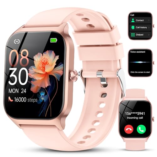 Smartwatch Donna, 1.85'' Orologio Smartwatch Donna con Chiamate Bluetooth/Assistente Vocale