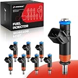 A Plus Auto Fuel Injectors Set of 8, Compatible with Ram 1500 Ram 2500 Ram 3500, Dodge Durango Charger Ram 1500 Ram 2500 Ram 3500, Jeep Commander Grand Cherokee, Chrysler 300 Aspen, hemi 5.7L, FJ732