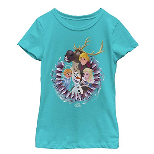 Fifth Sun Frozen Wreath Group Girl's Solid Crew Tee