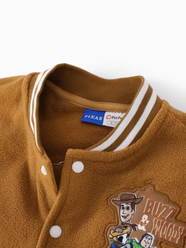 Image of Disney Kids Fleece Bomber Jacket, Varsity Outerwear with Pockets, 2-10Y