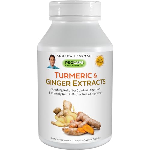 Andrew-Lessman-Turmeric-Ginger-Extracts-60-Capsules--Naturally-Soothe-The-Joints-and-Digestive-Systems-Two-Pure-Extracts-Protective-Anti-Aging-Anti-oxidant-Properties-No-Additives