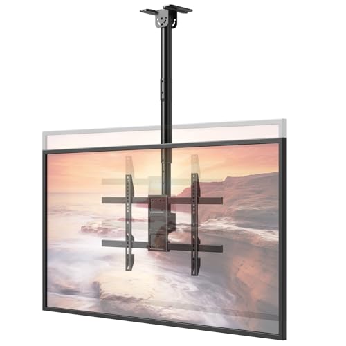 Ceiling TV Mount for 43-86 Inch Hanging TV Mount Supports up to 132lbs Hanging Adjustable Ceiling Bracket Fits Most LCD LED OLED 4K TVs Max VESA 600x400mm Black