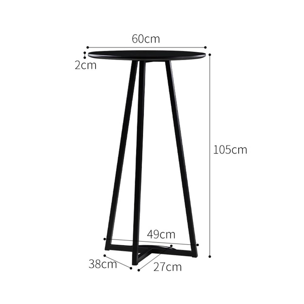Table de Bar Table de Bar Ronde en Fer for Loisirs à Domicile, Table Haute for Camping-Car, terrasse, Restauration, fêtes, événements commerciaux(Noir)