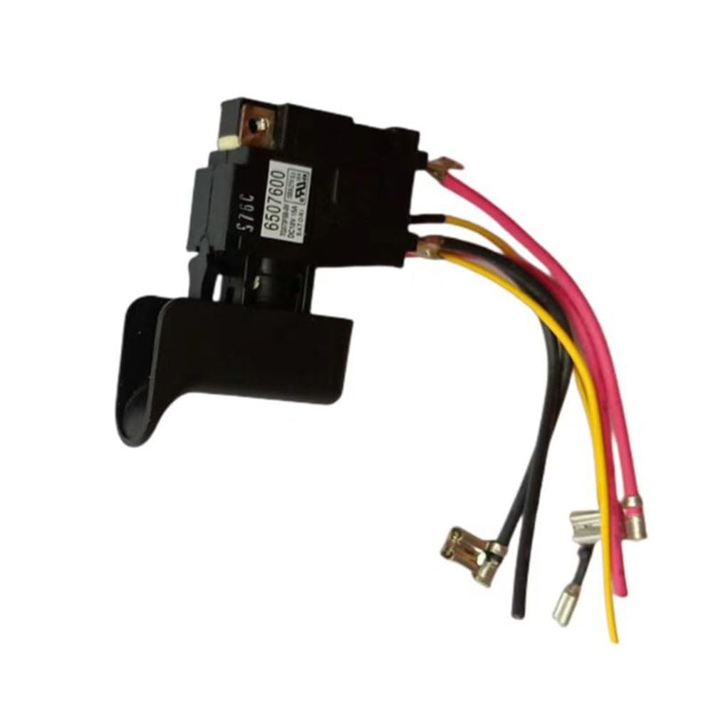 Ersatz-Schalter f¨¹r Elektrobohrmaschine, f¨¹r Makita DJR186 und JR186D, Modell 650760-0, Robustes ABS+Metall-GEH?use, einfache Montage, schwarz
