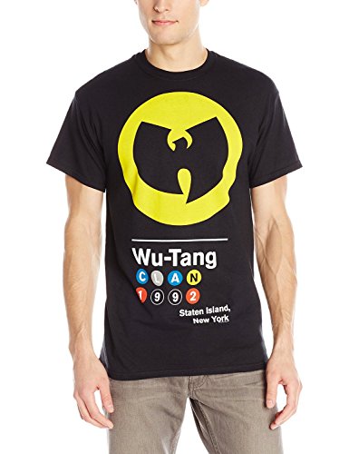 FEA Merchandising Men's Wu-Tang Clan Circles 1992 Logo T-Shirt, Black, X-Large