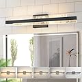 HAHZT Modern Bathroom Vanity Light: Matte Black 24 inch 28W Dimmable LED Bath Bar Light Fixtures Over Mirror - Wall Sconce Picture Lights for Paintings Cabinets Bedroom 3000k