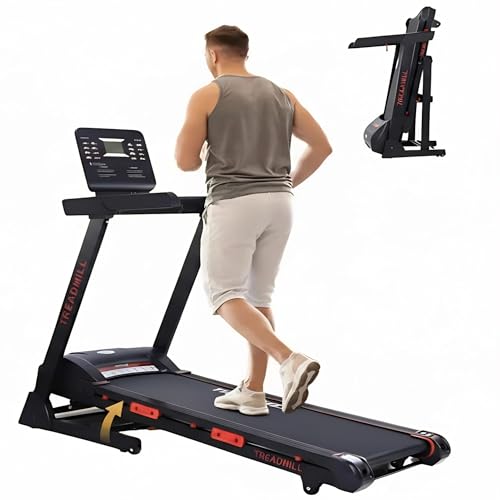 Foldable Treadmill with 15-Level Incline