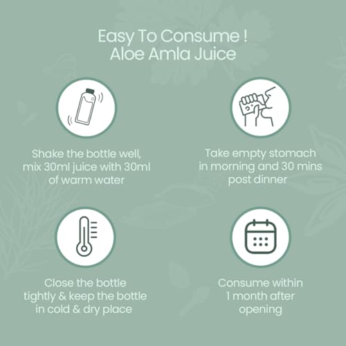 Image of Krishna's Aloe Vera Amla Mix Juice - 1000 ml (Pack of 2) | A Perfect Mix for Healthy Body | For Healthy Hair, Skin, Digestion & Immunity