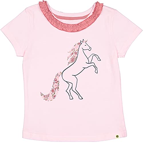 T-shirt John Deere rose 4T parfait pour les journées de jeux à la ferme et au parc