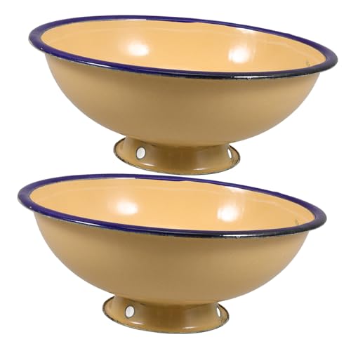 FUNNETOYU 2pezzi Ciotola Retro Ciotola Enamel Per Vintage Per e Colori Variabili