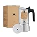 Produktbild Groenenberg Espressokocher Induktion + Reduziersieb I Edelstahl Mokkakanne 4 oder 6 Tassen Espresso I Espressokanne inkl. Ersatzdichtung